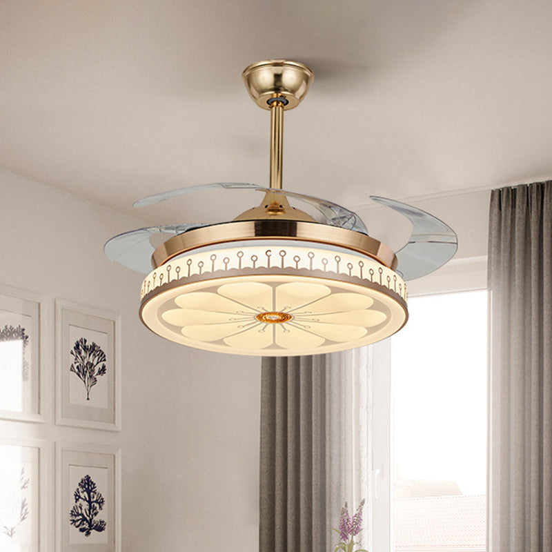 Circle Dining Room Semi Flush Contemporary Acrylic LED 42