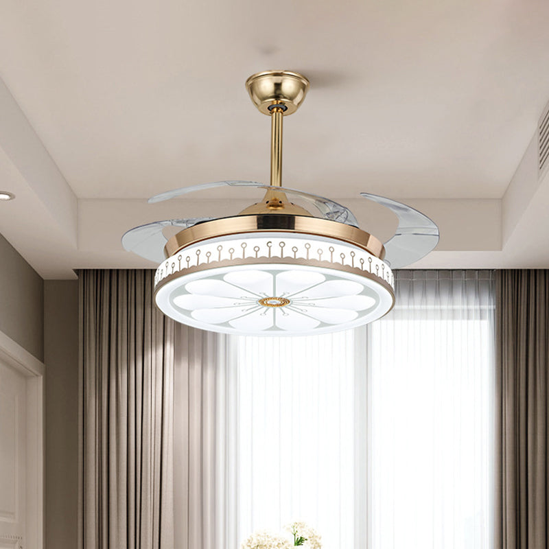 Circle Dining Room Semi Flush Contemporary Acrylic LED 42