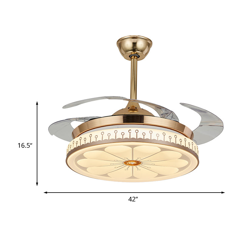 Circle Dining Room Semi Flush Contemporary Acrylic LED 42