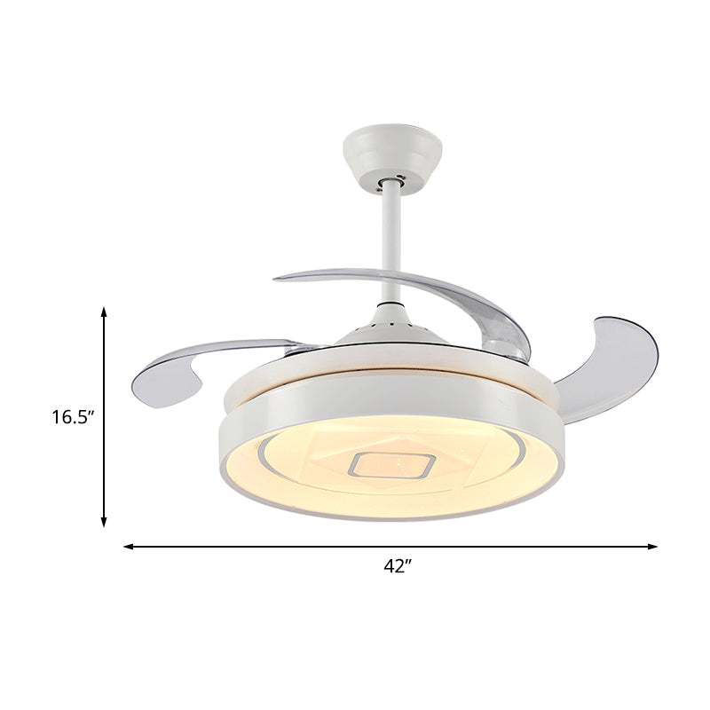 Circular Metal Semi-Flush Mount Modern LED 42