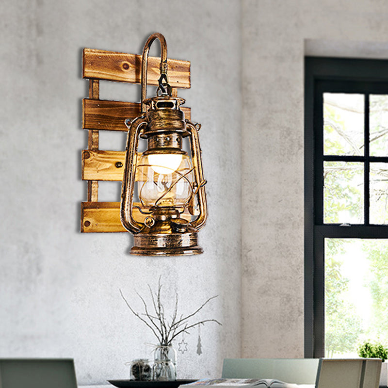 Brass One Light Sconce Light Coastal Clear Glass Rectangle/Square Wall Lighting Fixture for Dining Room Brass Rectangle Clearhalo 'Art deco wall lights' 'Cast Iron' 'Glass' 'Industrial wall lights' 'Industrial' 'Middle century wall lights' 'Modern' 'Rustic wall lights' 'Tiffany' 'Traditional wall lights' 'Wall Lamps & Sconces' 'Wall Lights' Lighting' 468052