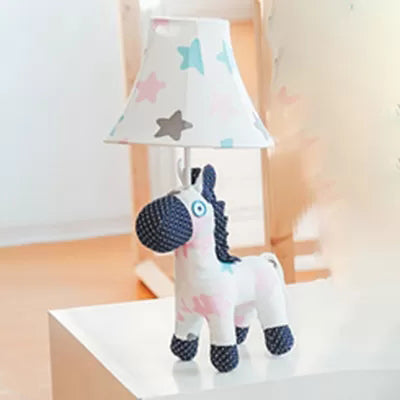 Animal Child Bedroom Desk Lamp Fabric One Light Modern Lovely Table Light White Clearhalo 'Lamps' 'Table Lamps' Lighting' 47922