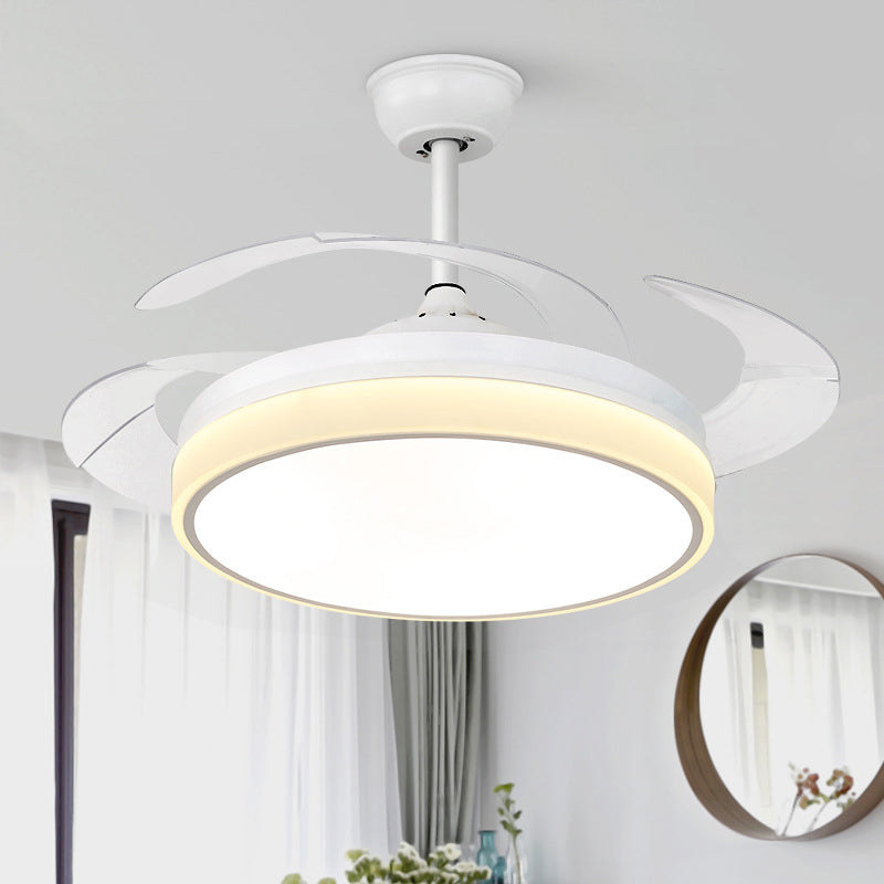 Circle Dining Room Fan Lamp Modern Metal LED 42