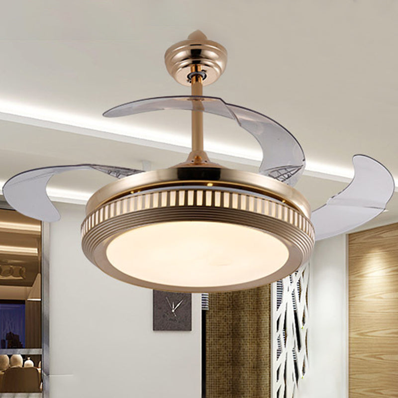 Metal Gold/White Semi Flush Circle LED 42