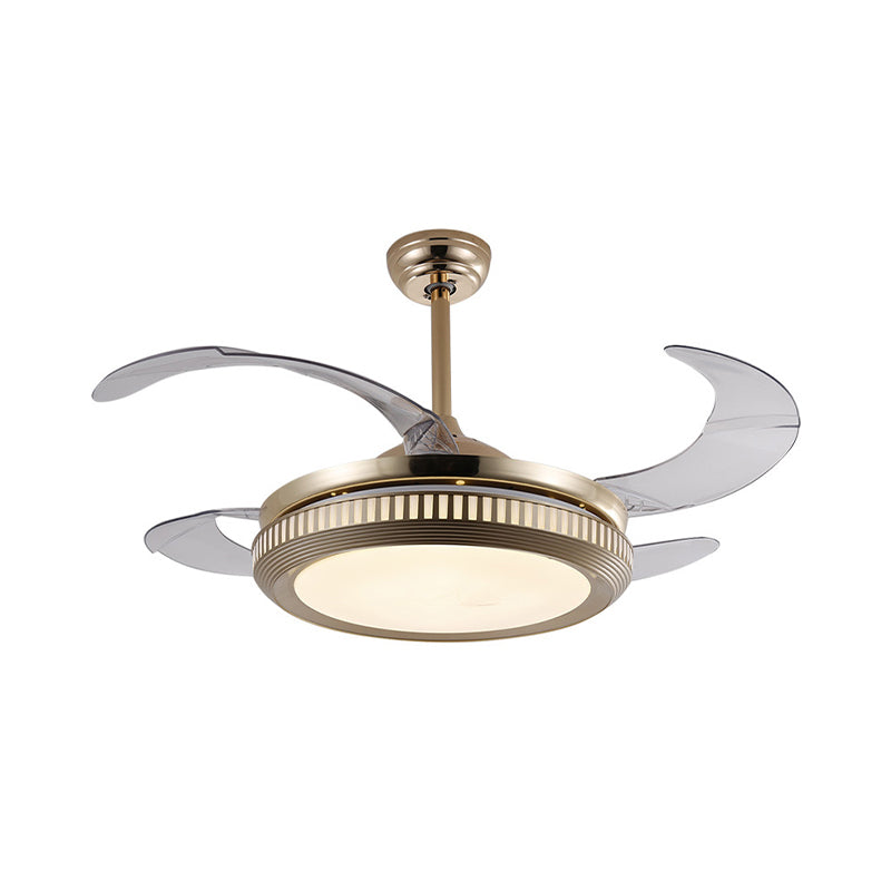 Metal Gold/White Semi Flush Circle LED 42