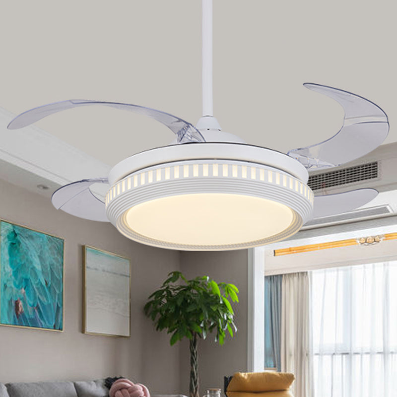 Metal Gold/White Semi Flush Circle LED 42