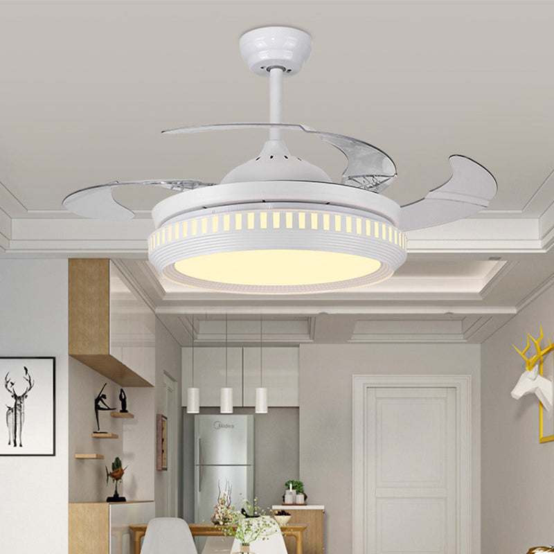 Metal Gold/White Semi Flush Circle LED 42