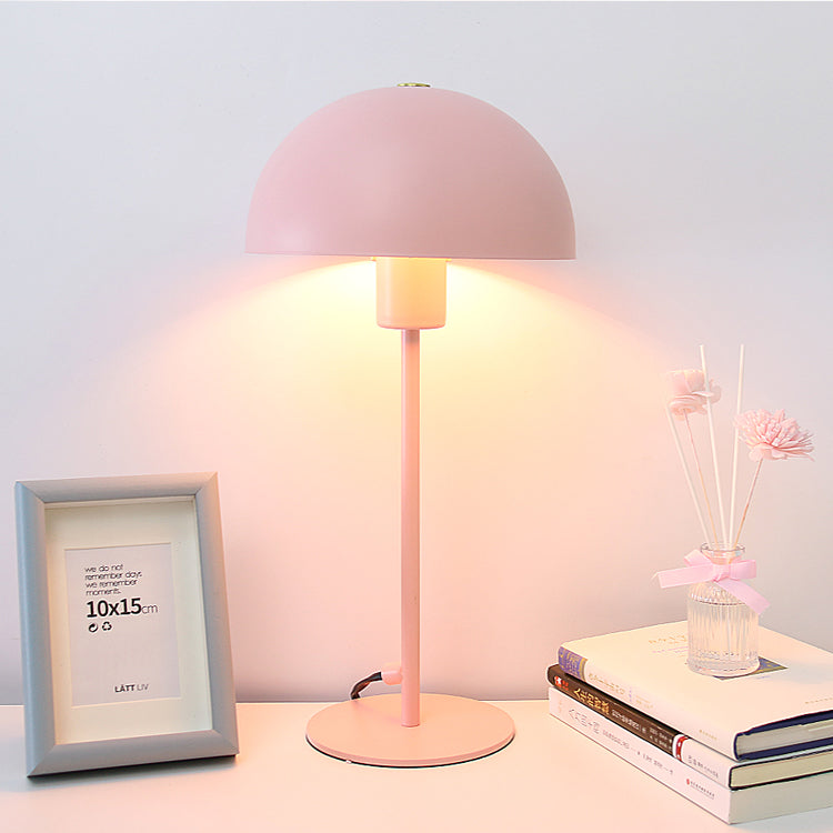 Macaron Simple Umbrella Desk Light 1 Head Metal LED Desk Lamp for Child Bedroom Clearhalo 'Lamps' 'Table Lamps' Lighting' 49685