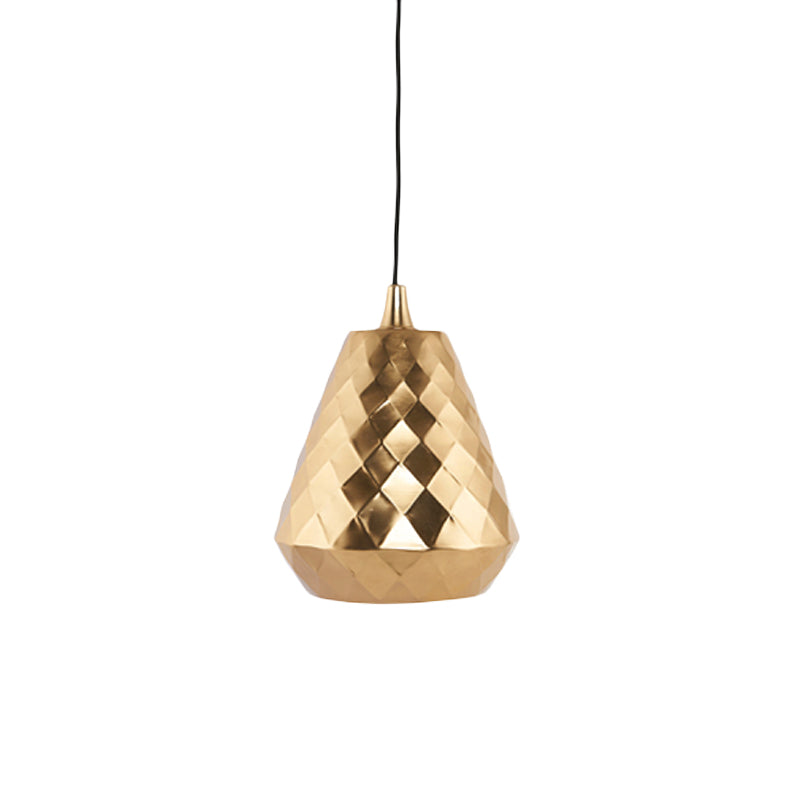 Teardrop Iron Down Lighting Modernism 1-Head Gold Ceiling Pendant Lamp for Bedroom Clearhalo 'Ceiling Lights' 'Modern Pendants' 'Modern' 'Pendant Lights' 'Pendants' Lighting' 506386