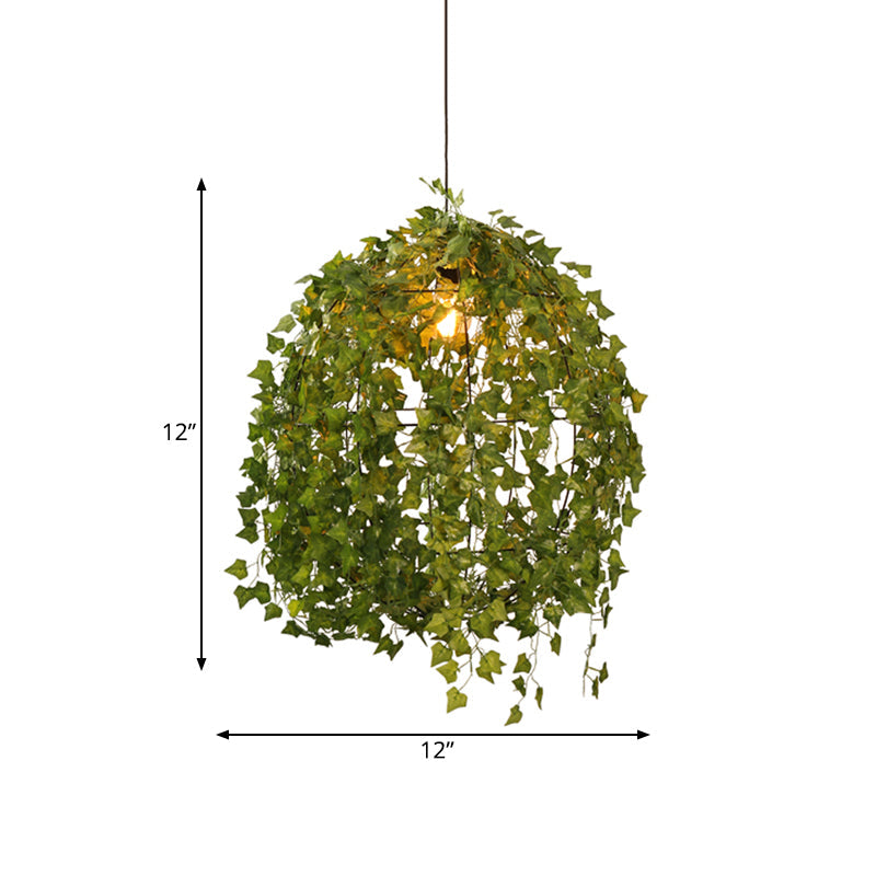 Sphere Restaurant Plant Suspension Lamp Industrial Metal 12