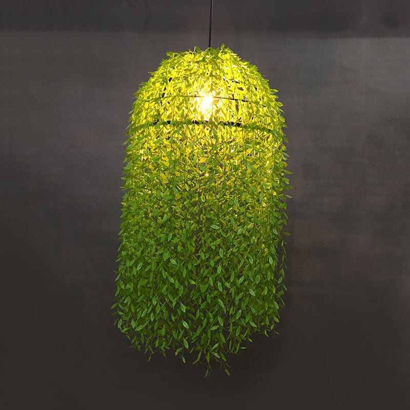 Green 1 Bulb Pendant Lamp Antique Metal Plant LED Ceiling Hang Fixture for Restaurant Clearhalo 'Art Deco Pendants' 'Cast Iron' 'Ceiling Lights' 'Ceramic' 'Crystal' 'Industrial Pendants' 'Industrial' 'Metal' 'Middle Century Pendants' 'Pendant Lights' 'Pendants' 'Tiffany' Lighting' 519442