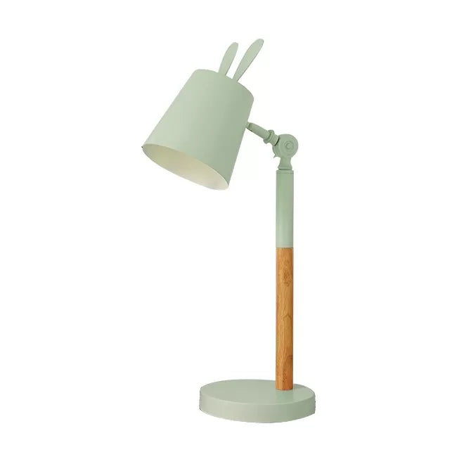 Metal Bunny Desk Light Dormitory Bedroom 1 Head Macaron Rotatable Study Light Green Clearhalo 'Lamps' 'Table Lamps' Lighting' 52297