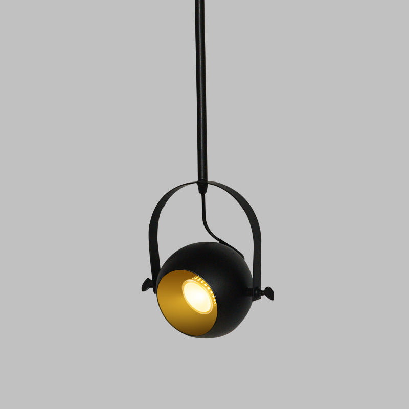 LED Dome Pendant Lighting Antiqued Black Finish Metallic Adjustable Hanging Spotlight with Handle Clearhalo 'Art Deco Pendants' 'Black' 'Cast Iron' 'Ceiling Lights' 'Ceramic' 'Crystal' 'Industrial Pendants' 'Industrial' 'Metal' 'Middle Century Pendants' 'Pendant Lights' 'Pendants' 'Rustic Pendants' 'Tiffany' Lighting' 537502