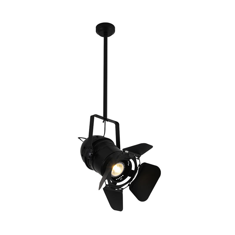 Black 1 Light Spotlight Art Deco Metallic Camera Shaped Hanging Pendant Lamp for Coffee House Clearhalo 'Art Deco Pendants' 'Black' 'Cast Iron' 'Ceiling Lights' 'Ceramic' 'Crystal' 'Industrial Pendants' 'Industrial' 'Metal' 'Middle Century Pendants' 'Pendant Lights' 'Pendants' 'Rustic Pendants' 'Tiffany' Lighting' 537506