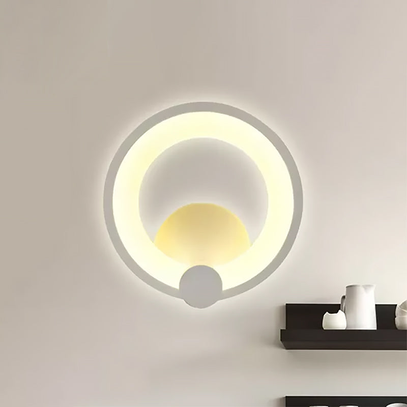 Egg Shaped Wall Light Simple Style Acrylic LED Wall Sconce in White for Bedside Clearhalo 'Wall Lamps & Sconces' 'Wall Lights' Lighting' 559452