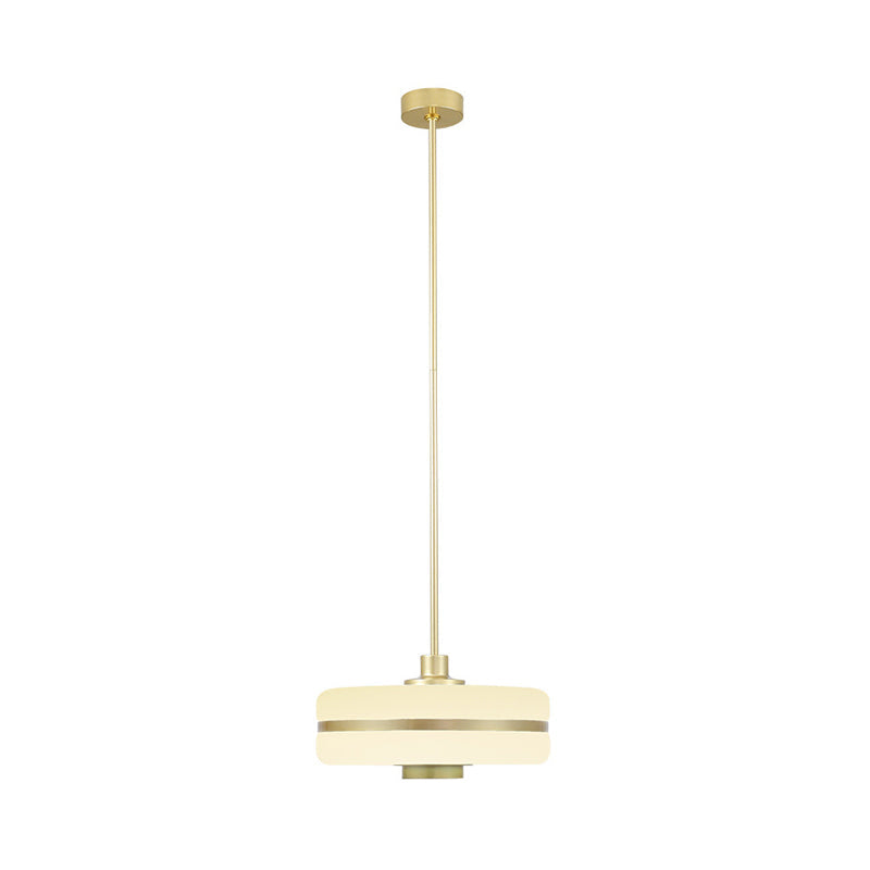 Drum Pendant Light Fixture Postmodern White Glass 1 Light Bedroom Hanging Ceiling Light Clearhalo 'Ceiling Lights' 'Glass shade' 'Glass' 'Modern Pendants' 'Modern' 'Pendant Lights' 'Pendants' Lighting' 559660