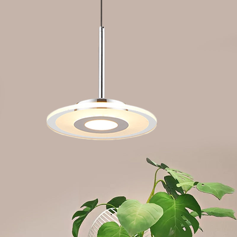 Ultrathin Acrylic Island Pendant Simple LED White Pendant Light Fixture in Warm/White/Natural Light Clearhalo 'Ceiling Lights' 'Modern Pendants' 'Modern' 'Pendant Lights' 'Pendants' Lighting' 600040