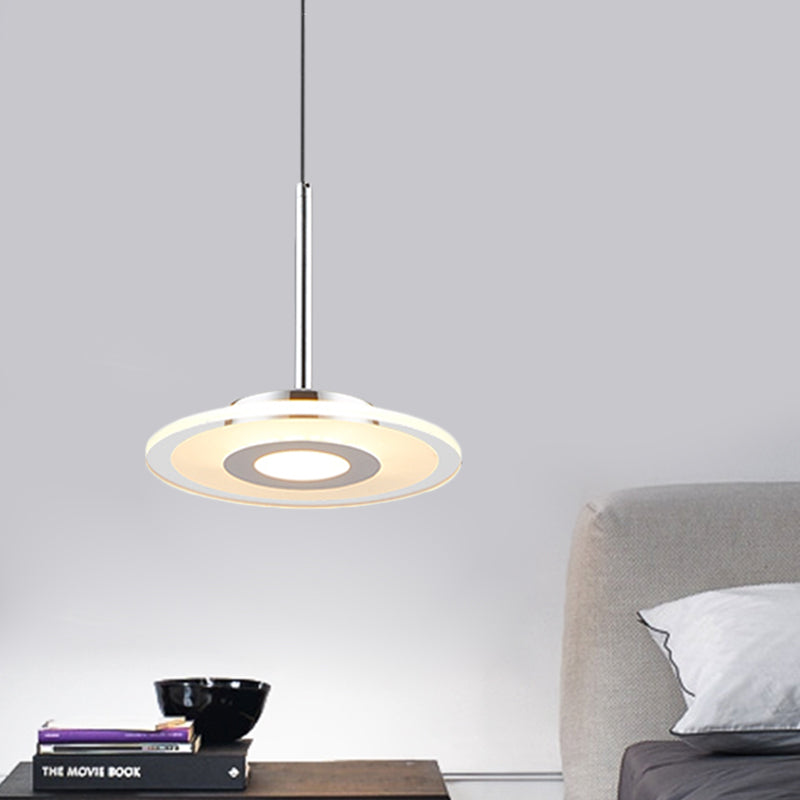 Ultrathin Acrylic Island Pendant Simple LED White Pendant Light Fixture in Warm/White/Natural Light Clearhalo 'Ceiling Lights' 'Modern Pendants' 'Modern' 'Pendant Lights' 'Pendants' Lighting' 600041