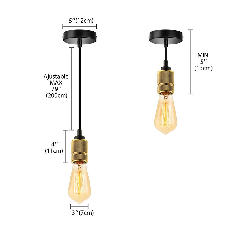 1 Head Metal Suspension Lamp Vintage Style Golden Exposed Bulb Bedroom Mini Ceiling Fixture Clearhalo 'Art Deco Pendants' 'Cast Iron' 'Ceiling Lights' 'Ceramic' 'Crystal' 'Industrial Pendants' 'Industrial' 'Metal' 'Middle Century Pendants' 'Pendant Lights' 'Pendants' 'Tiffany' Lighting' 601558