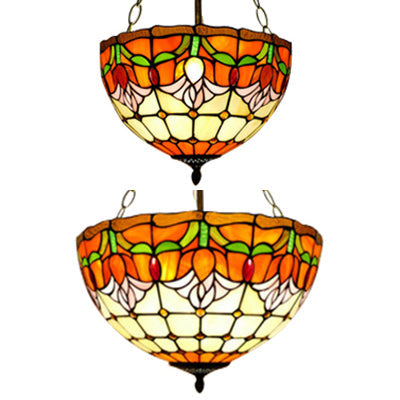 Orange Bowl Pendant Light 12