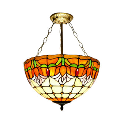 Orange Bowl Pendant Light 12