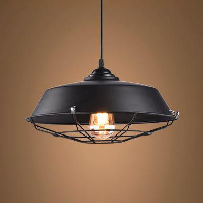 1 Light Barn Pendant Lamp Farmhouse Black/White Metal Height Adjustable Hanging Ceiling Light for Bar Matte Black Clearhalo 'Art Deco Pendants' 'Black' 'Cast Iron' 'Ceiling Lights' 'Ceramic' 'Crystal' 'Industrial Pendants' 'Industrial' 'Metal' 'Middle Century Pendants' 'Pendant Lights' 'Pendants' 'Rustic Pendants' 'Tiffany' Lighting' 60364