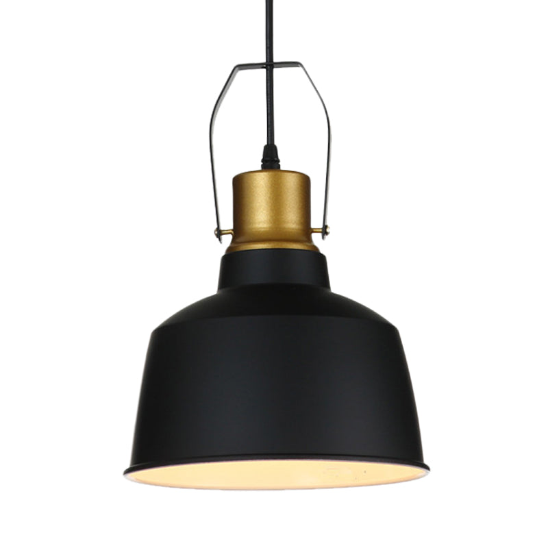 1 Head Ceiling Pendant Light Vintage Bell Aluminum Hanging Lamp in Black with Handle Clearhalo 'Art Deco Pendants' 'Black' 'Cast Iron' 'Ceiling Lights' 'Ceramic' 'Crystal' 'Industrial Pendants' 'Industrial' 'Metal' 'Middle Century Pendants' 'Pendant Lights' 'Pendants' 'Rustic Pendants' 'Tiffany' Lighting' 607612