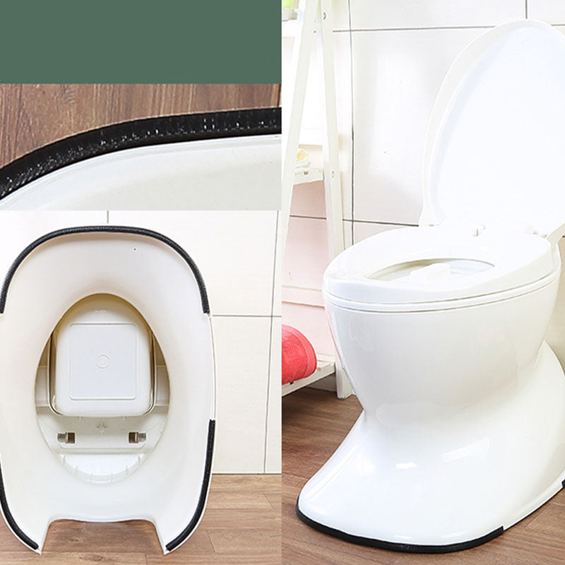 Modern Plastic Toilet Floor Mounted Toilet Bowl with Slow Close Seat for Bathroom Clearhalo 'Bathroom Remodel & Bathroom Fixtures' 'Home Improvement' 'home_improvement' 'home_improvement_toilets' 'Toilets & Bidets' 'Toilets' 6078012