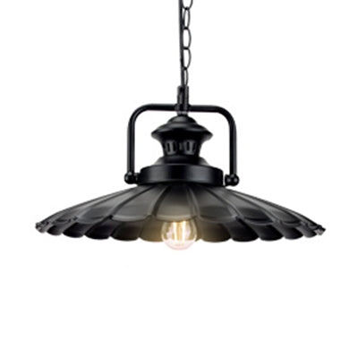 1 Light Vintage Industrial Pendant Light Metal Cone Pendant Lamp in Black for Indoor Black Clearhalo 'Art Deco Pendants' 'Black' 'Cast Iron' 'Ceiling Lights' 'Ceramic' 'Crystal' 'Industrial Pendants' 'Industrial' 'Metal' 'Middle Century Pendants' 'Pendant Lights' 'Pendants' 'Rustic Pendants' 'Tiffany' Lighting' 60932