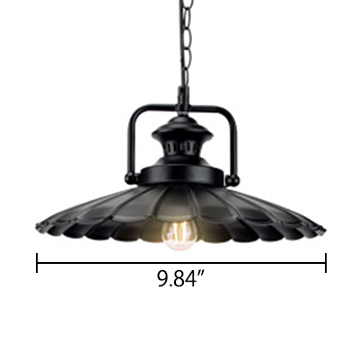 1 Light Vintage Industrial Pendant Light Metal Cone Pendant Lamp in Black for Indoor Clearhalo 'Art Deco Pendants' 'Black' 'Cast Iron' 'Ceiling Lights' 'Ceramic' 'Crystal' 'Industrial Pendants' 'Industrial' 'Metal' 'Middle Century Pendants' 'Pendant Lights' 'Pendants' 'Rustic Pendants' 'Tiffany' Lighting' 60933