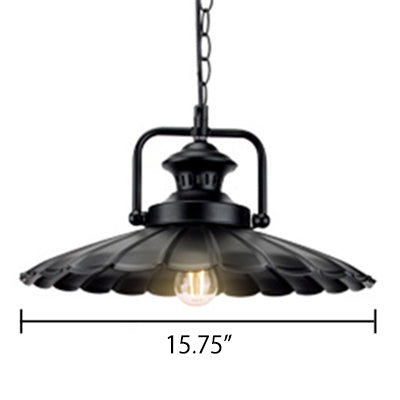 1 Light Vintage Industrial Pendant Light Metal Cone Pendant Lamp in Black for Indoor Clearhalo 'Art Deco Pendants' 'Black' 'Cast Iron' 'Ceiling Lights' 'Ceramic' 'Crystal' 'Industrial Pendants' 'Industrial' 'Metal' 'Middle Century Pendants' 'Pendant Lights' 'Pendants' 'Rustic Pendants' 'Tiffany' Lighting' 60935