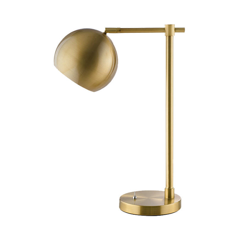 LED Ball Desk Lighting Industrial Gold Metallic Night Lamp with Plug-In Cord for Bedroom Clearhalo 'Lamps' 'Table Lamps' Lighting' 612170