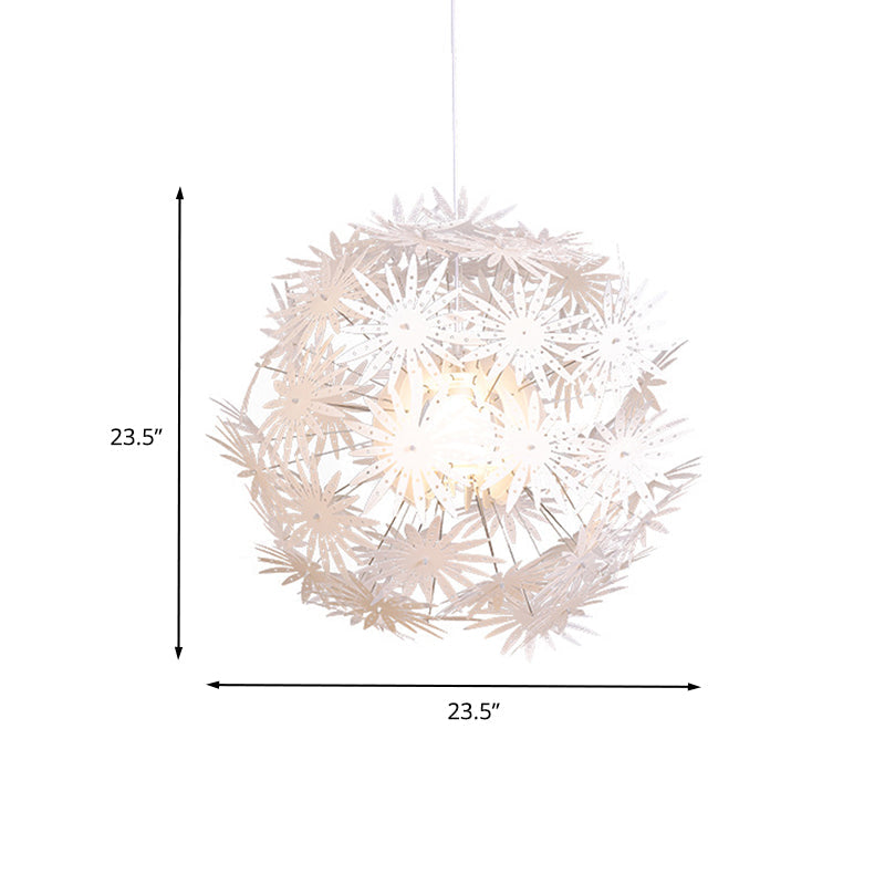 Dandelion Bedroom Ceiling Pendant Acrylic 1-Bulb 19