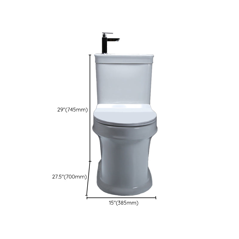 Floor Mounted Toilet One-Piece Toilet Modern Siphon Jet Flush Toilet Clearhalo 'Bathroom Remodel & Bathroom Fixtures' 'Home Improvement' 'home_improvement' 'home_improvement_toilets' 'Toilets & Bidets' 'Toilets' 6127440