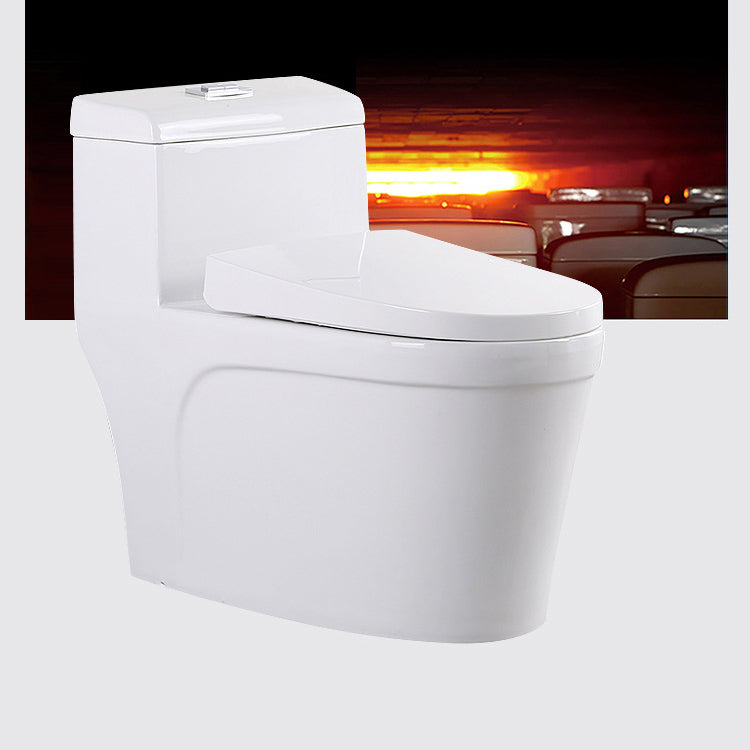 White Modern Flush Toilet Ceramic Elong One-Piece Toilet with Slow Close Seat Clearhalo 'Bathroom Remodel & Bathroom Fixtures' 'Home Improvement' 'home_improvement' 'home_improvement_toilets' 'Toilets & Bidets' 'Toilets' 6212677