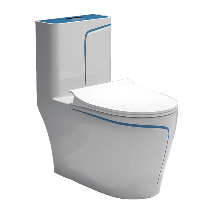One-Piece Flush Toilet Floor Mount Traditional Toilet with Slow Close Seat Clearhalo 'Bathroom Remodel & Bathroom Fixtures' 'Home Improvement' 'home_improvement' 'home_improvement_toilets' 'Toilets & Bidets' 'Toilets' 6229207
