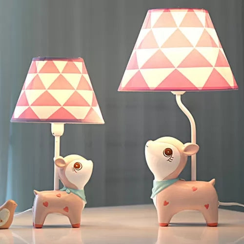 Baby Sika Deer Desk Light Resin 1 Bulb Lovely Desk Lamp for Boy Girl Bedroom Pink Clearhalo 'Lamps' 'Table Lamps' Lighting' 64797