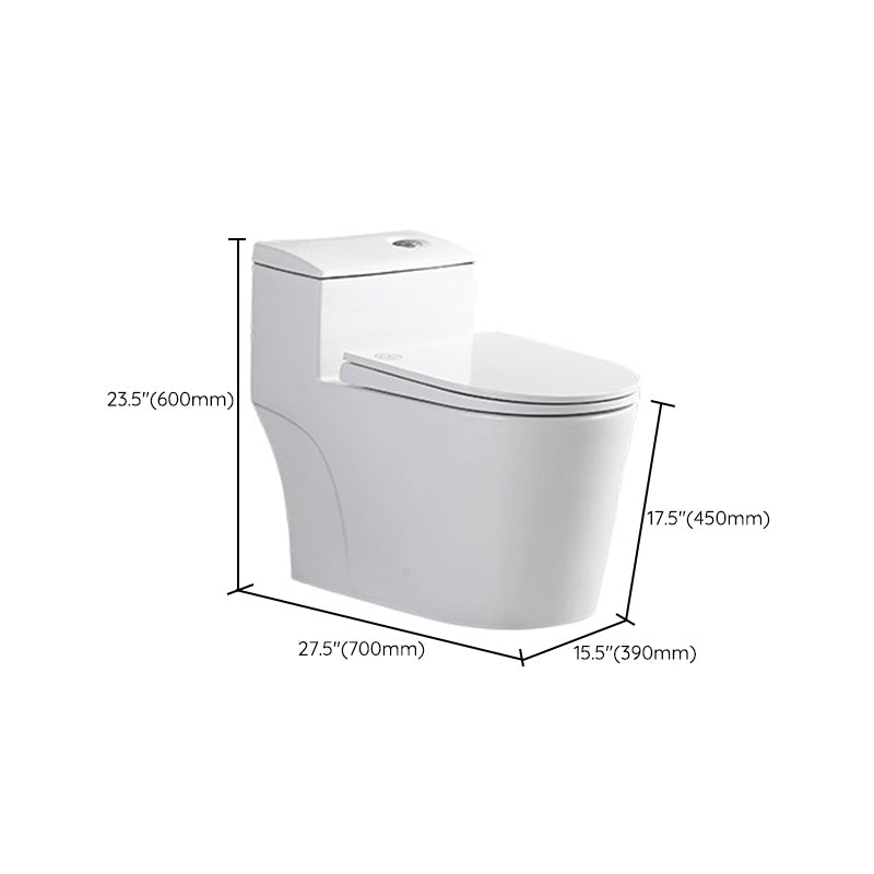 Traditional 1-Piece Toilet Bowl White Urine Toilet with Slow Close Seat for Bathroom Clearhalo 'Bathroom Remodel & Bathroom Fixtures' 'Home Improvement' 'home_improvement' 'home_improvement_toilets' 'Toilets & Bidets' 'Toilets' 6668882