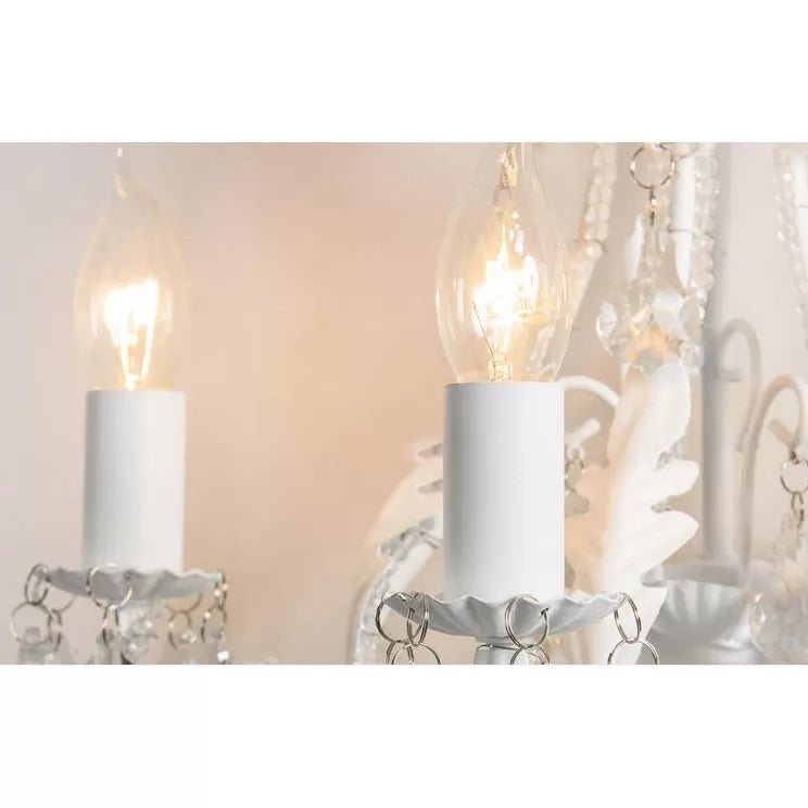 Metallic Candle Shaped Wall Sconce Living Room 3 Lights Kids Wall Light with Crystal Clearhalo 'Wall Lamps & Sconces' 'Wall Lights' Lighting' 67931