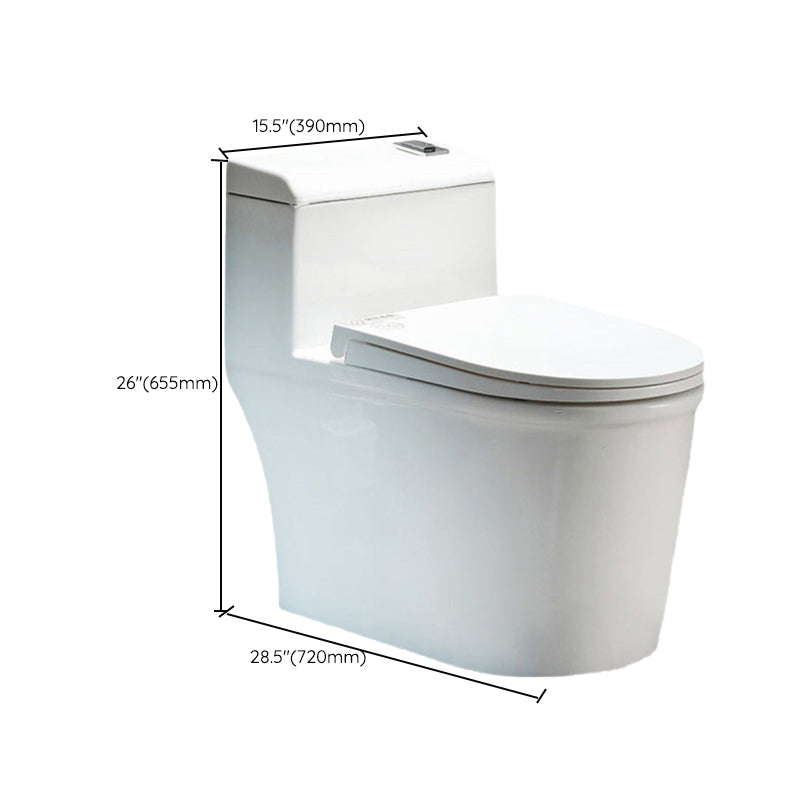 Traditional All-In-One Flush Toilet Floor Mounted Porcelain Siphon Jet Toilet Clearhalo 'Bathroom Remodel & Bathroom Fixtures' 'Home Improvement' 'home_improvement' 'home_improvement_toilets' 'Toilets & Bidets' 'Toilets' 6809777