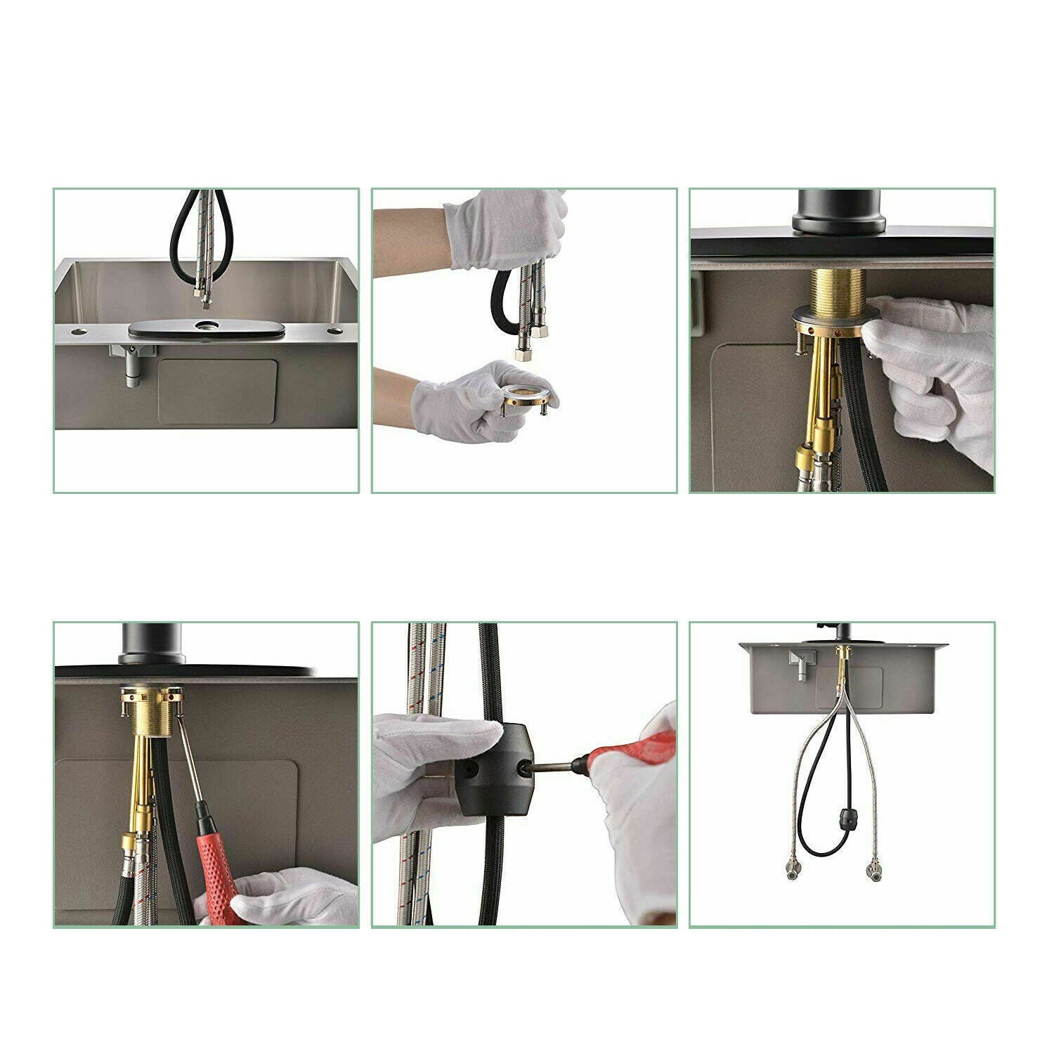 Kitchen Sink Faucet Swivel Spout with Pull Down Sprayer (Not Included Deck Plate) Clearhalo 'Home Improvement' 'home_improvement' 'home_improvement_kitchen_faucets' 'Kitchen Faucets' 'Kitchen Remodel & Kitchen Fixtures' 'Kitchen Sinks & Faucet Components' 'kitchen_faucets' 7010777