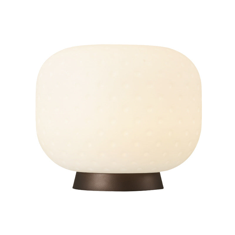 1 Head Living Room Table Lighting Modernism White Night Lamp with Drum Acrylic Shade Clearhalo 'Lamps' 'Table Lamps' Lighting' 731805
