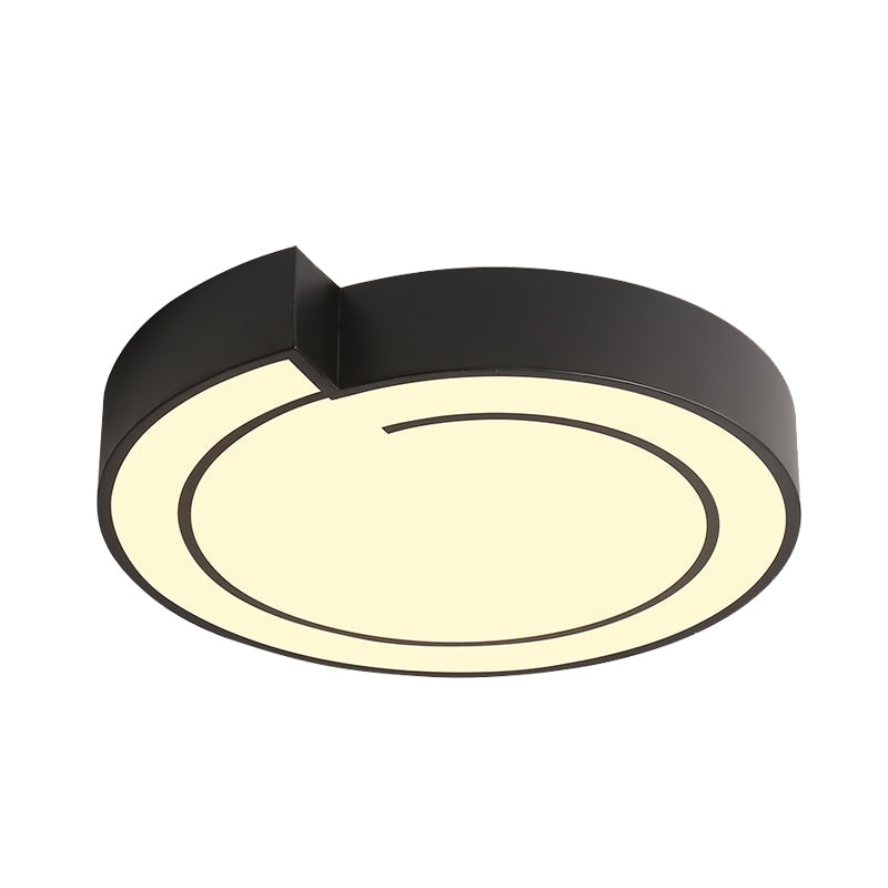 White/Black Round Ceiling Flush Minimalist 18