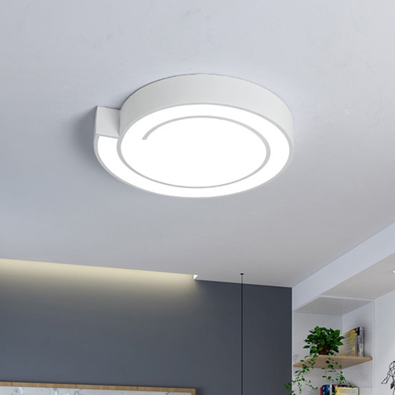 White/Black Round Ceiling Flush Minimalist 18