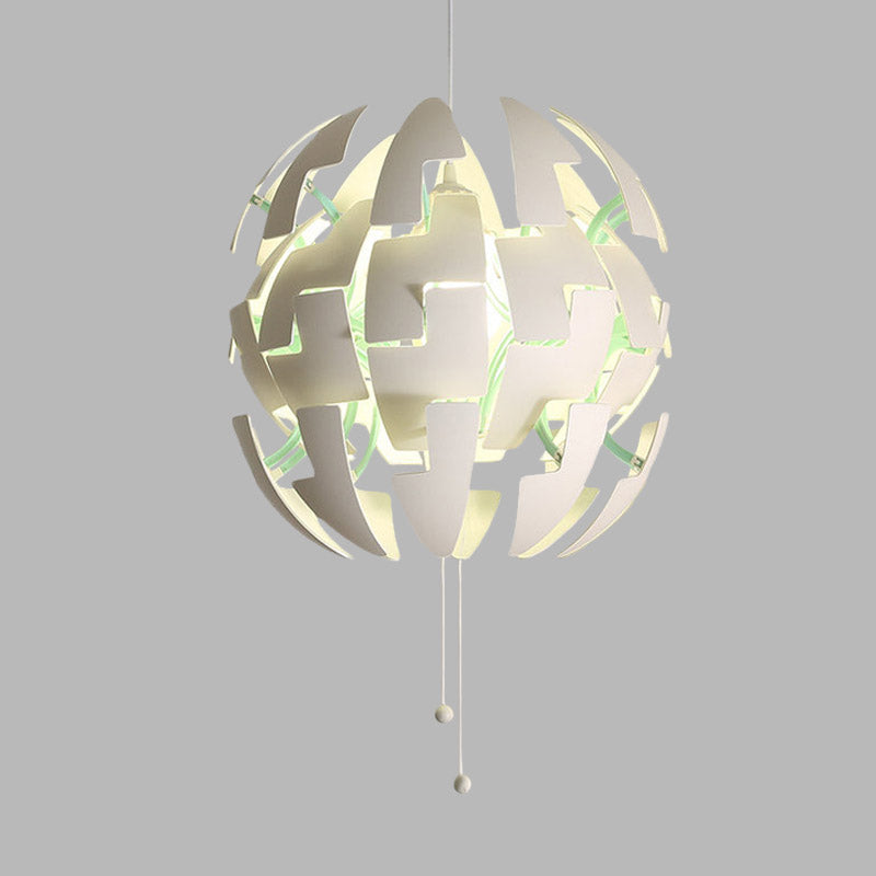 Acrylic Blossom Pendulum Light Modernist 1 Bulb Ceiling Hang Fixture in White with Pull Chain Clearhalo 'Ceiling Lights' 'Modern Pendants' 'Modern' 'Pendant Lights' 'Pendants' Lighting' 732507