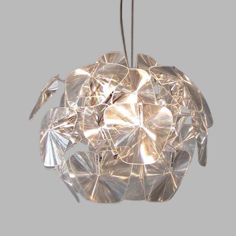 Clear Blossom Ceiling Suspension Light Modernist 1 Head Acrylic Panel Hanging Pendant Clearhalo 'Ceiling Lights' 'Modern Pendants' 'Modern' 'Pendant Lights' 'Pendants' Lighting' 733248