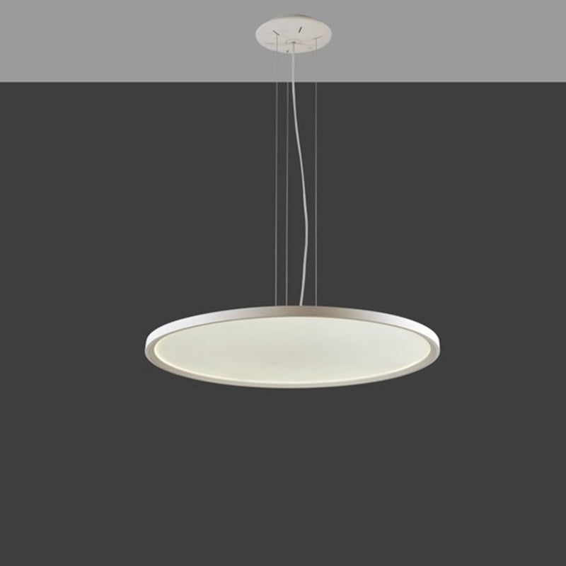 Round Corridor Pendant Light Fixture Acrylic LED Contemporary Suspension Lighting in Silver Clearhalo 'Ceiling Lights' 'Modern Pendants' 'Modern' 'Pendant Lights' 'Pendants' Lighting' 733533