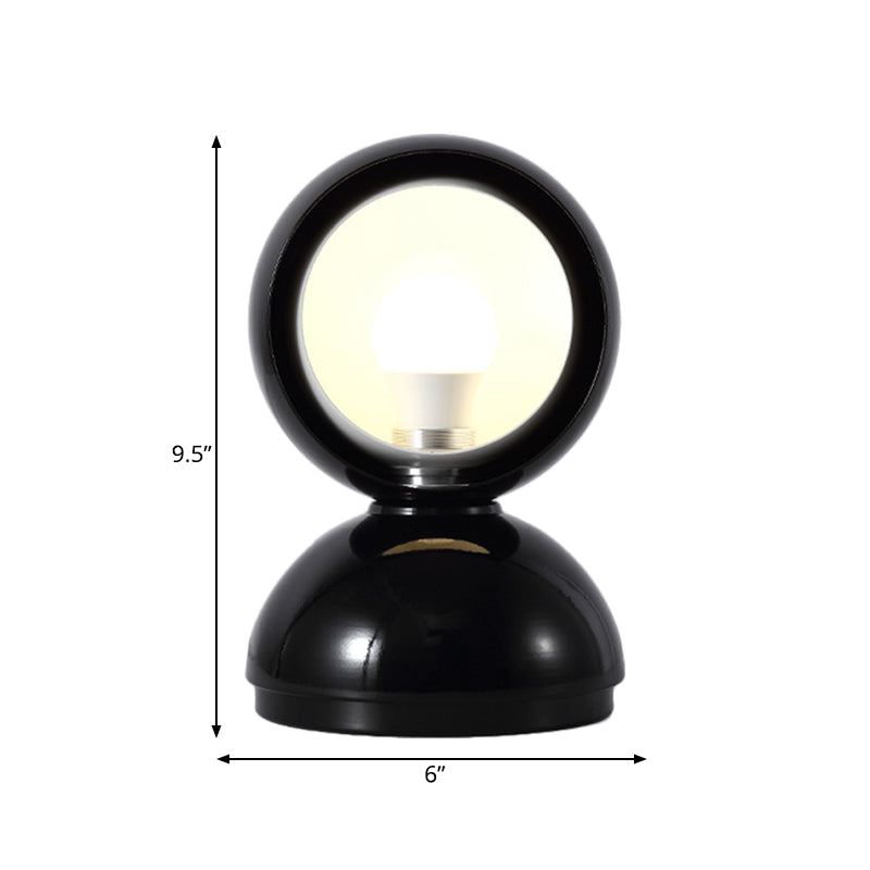Black Finish Semicircle Table Lighting Minimalist 1 Head Metal Desk Lamp for Bedside Clearhalo 'Lamps' 'Table Lamps' Lighting' 734653