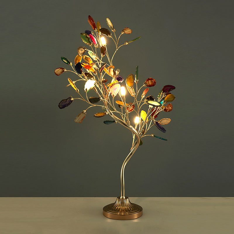 Flower Branch Shaped Acrylic Table Lighting Contemporary LED Rose Gold Desk Lamp Clearhalo 'Lamps' 'Table Lamps' Lighting' 734670