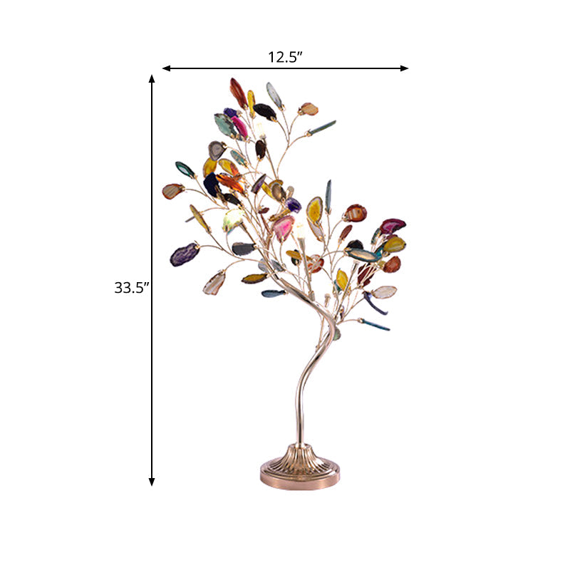 Flower Branch Shaped Acrylic Table Lighting Contemporary LED Rose Gold Desk Lamp Clearhalo 'Lamps' 'Table Lamps' Lighting' 734673